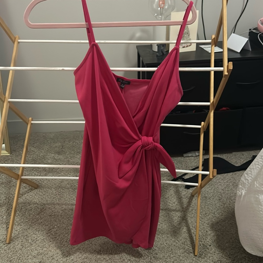 Pink tie dress